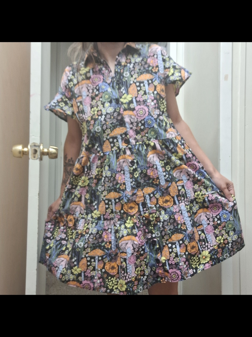 Nooworks Magic Mushroom Greta Dress XS Deadstock Rare